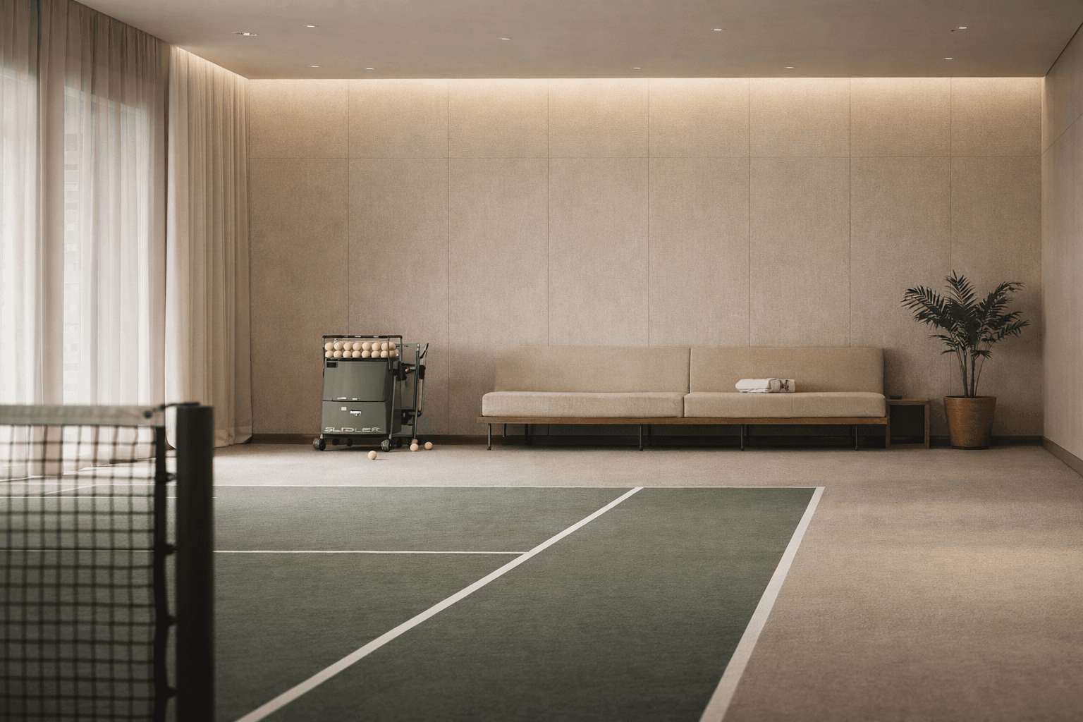 Indoor tennis studio